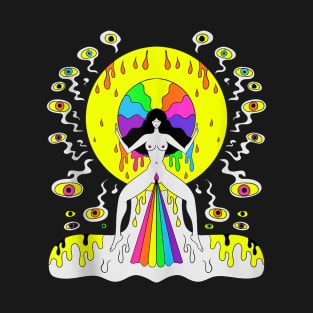 Psychedeic bstract Nude rt Lsd Hippie Trippy Gift Idea53 T-Shirt