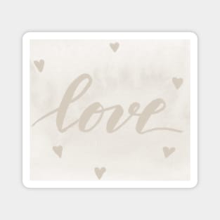 Valentine's Day Watercolor Love – white Magnet