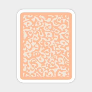 Peach Abstract Modern Scala Media Pattern Magnet