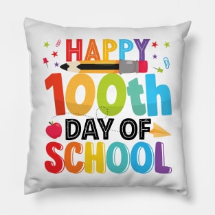 Happy 100 Days Of School Cool Teacher Student Pillow