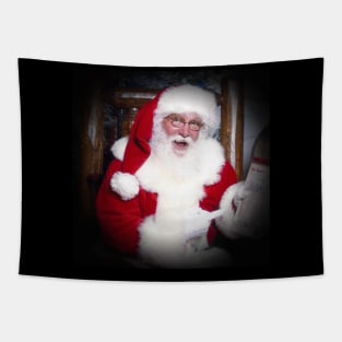 Santa's list black vignette Tapestry