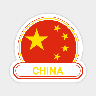 China Country Badge - China Flag Magnet