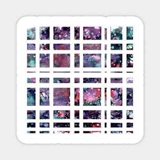 Purple watercolour grid Magnet