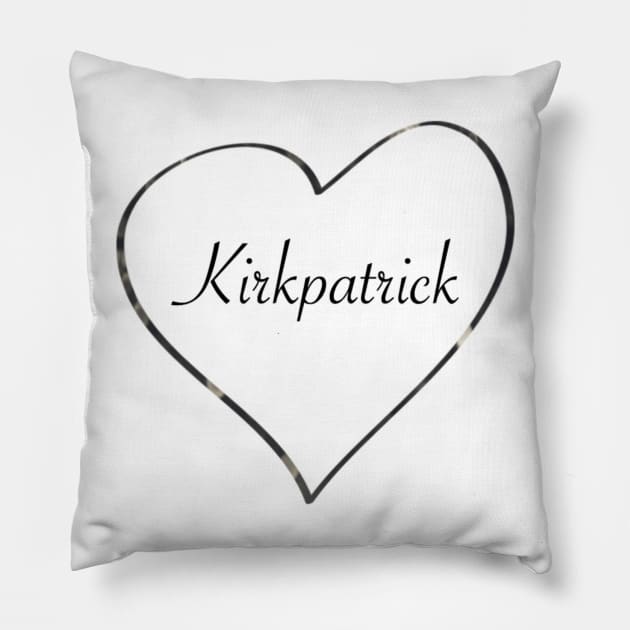 Heart Kirkpatrick (Black) Pillow by OhHeyChasez