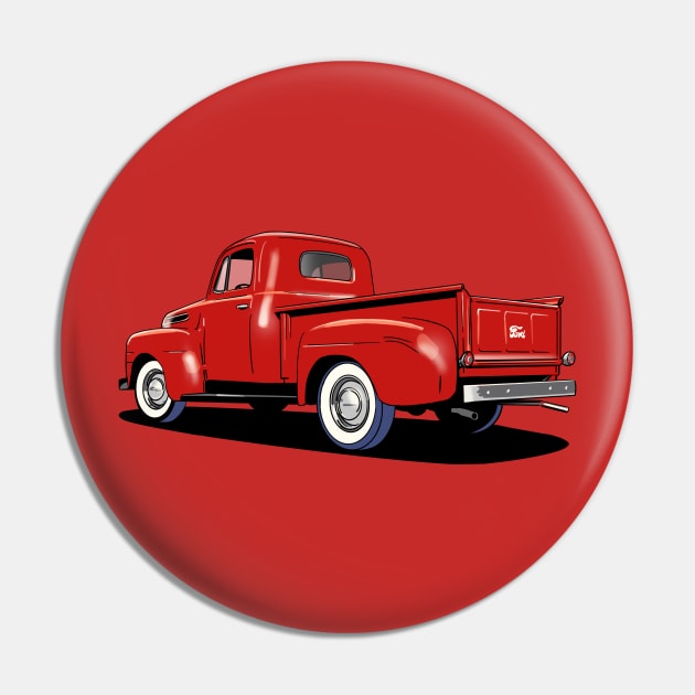 Ford F1 Pick Up truck in red Pin by Webazoot