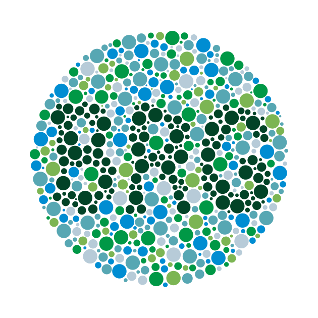 Ishihara automotive eye test for British Racing Green (blue) by 710Designs