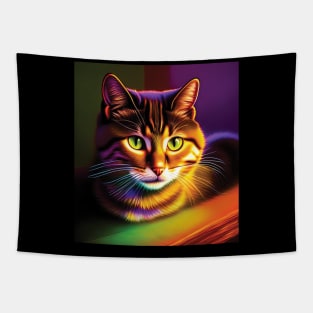 Mesmerizing Surreal Cat Tapestry