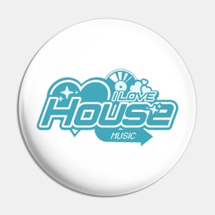 HOUSE MUSIC  - I Love House Music Y2K (blue) Pin