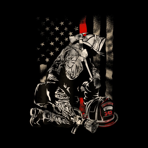 firefighter american flag by Jannysingle