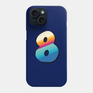 Number 8, Eight - beach colors Phone Case