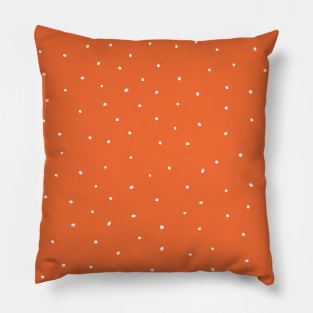 White Dots on Orange Pillow