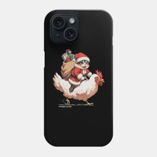 Merry Catmas - 3, Funny Cat on a Chicken Phone Case