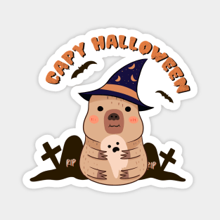 Capybara Halloween cute spooky Magnet