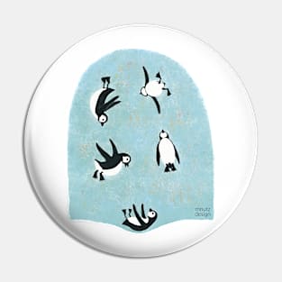 Penguins on Trampolin Pin