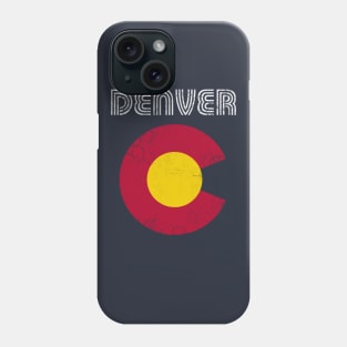 Retro Fade Denver Colorado Flag Home Love Phone Case