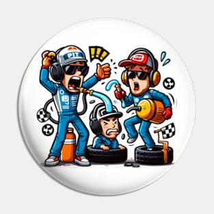 Pit Stop Crew Funny Pin