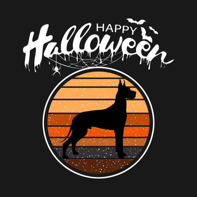 Funny Happy Halloween Beautiful Great Dane Men Women Kids by mlleradrian