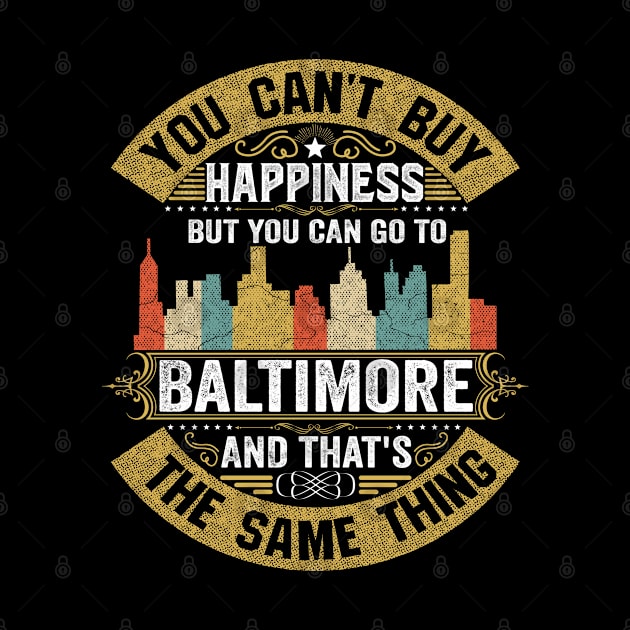 USA City Baltimore City T-Shirt I Love Baltimore Flag Maryland State Home City Baltimore Map Native American USA Flag by BestSellerDesign