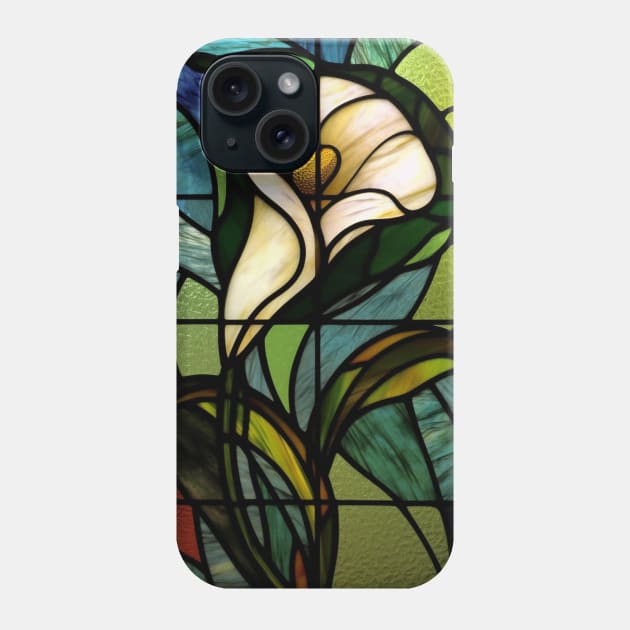 Calla Lily Stained Glass Phone Case by Kertz TheLegend