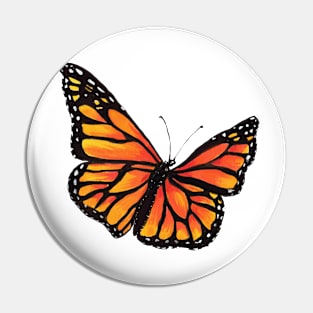 Monarch Butterfly in flight Pin