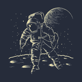 Astronaut in Space, Minimal Design T-Shirt