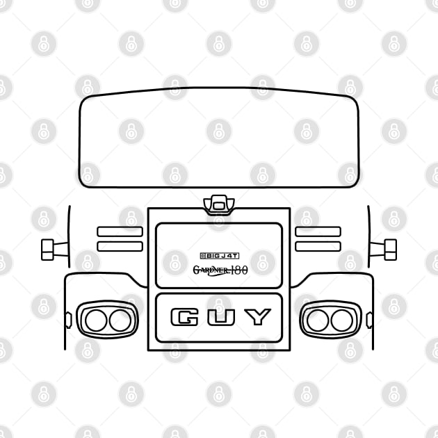Vintage Guy Big J 4T lorry outline graphic (black) by soitwouldseem
