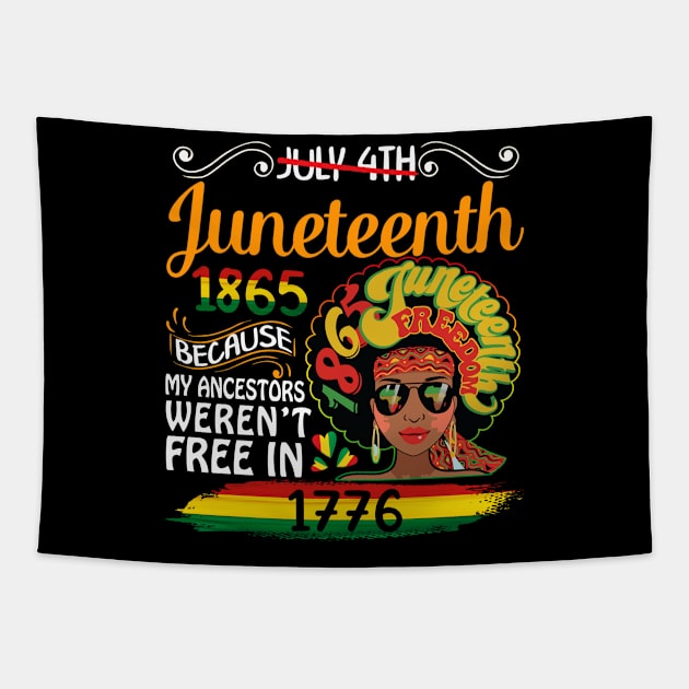 Juneteenth Ancestors Black Pride African American June 19 Tapestry by joneK