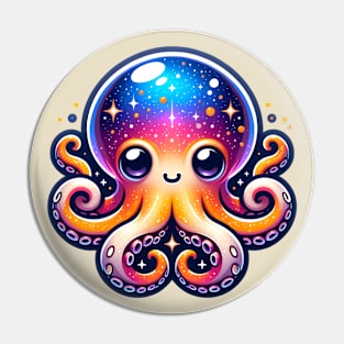 Cute Galaxy Octopus Pin