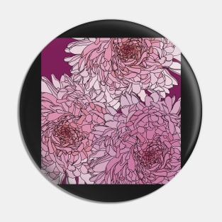 Beautiful Pattern with lovely dahlias in pink, red and purple tones Pin