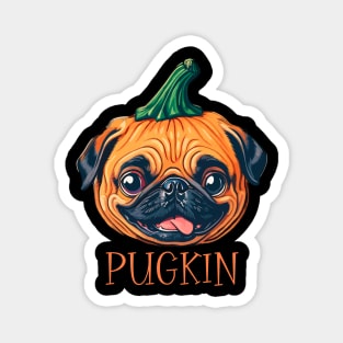 Pugkin Halloween Pumpkin Pug Dog Lover Funny Magnet