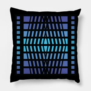 “Dimensional Portal” - V.2 Blue - (Geometric Art) (Dimensions) - Doc Labs Pillow