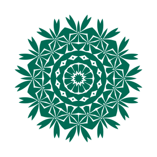 Mini Leaf Mandala (Green) T-Shirt