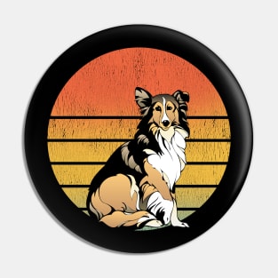 border collie dog Pin