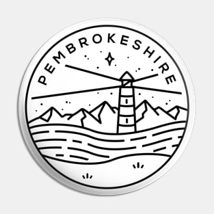 Pembrokeshire, Wales Emblem - White Pin