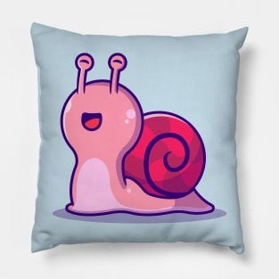 Happy Snail Cartoon Pillow