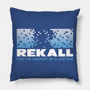 Total Recall – Rekall Logo (blue wash version) Pillow