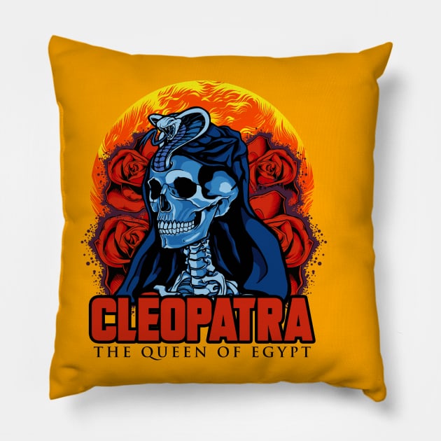 CLEOPATRA THE QUEEN OF EGYPT Pillow by theanomalius_merch