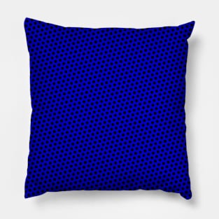 Pattern hexagon blue on black background Pillow