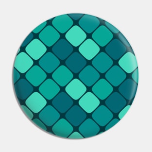 Diagonal Squircle Pattern (Teal) Pin