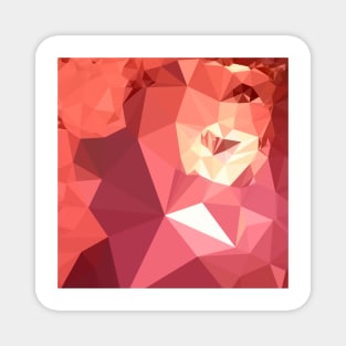 Bittersweet Red Abstract Low Polygon Background Magnet