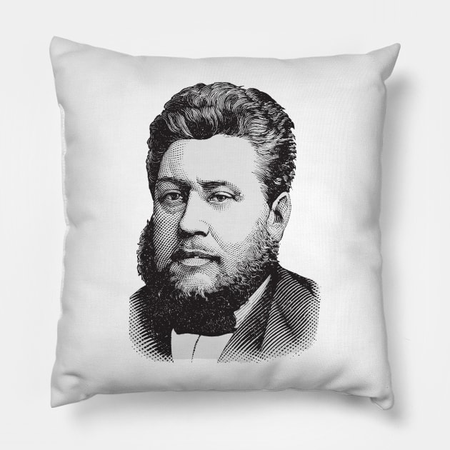 Charles Haddon Spurgeon Pillow by Beltschazar