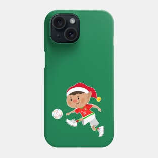 Wales football Christmas elf. Football World Cup soccer Phone Case