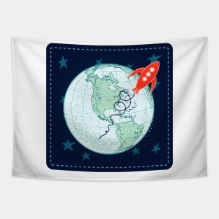 Cute Space Stamp Tapestry