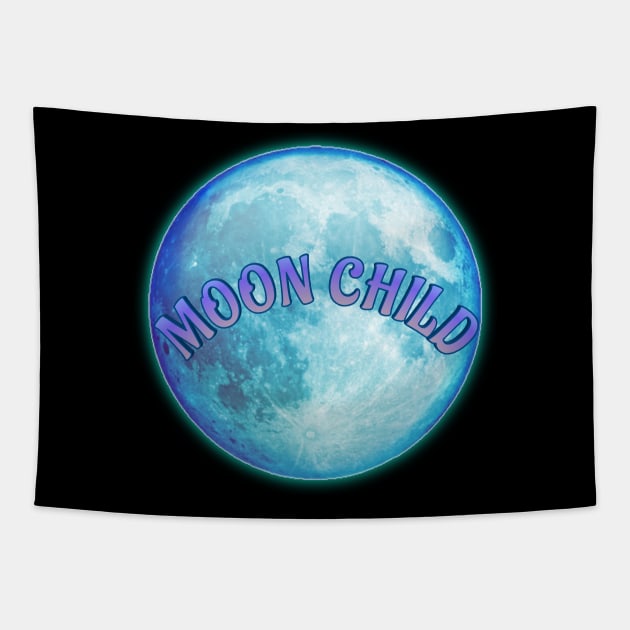 Full moon t-shirt designs Tapestry by Coreoceanart