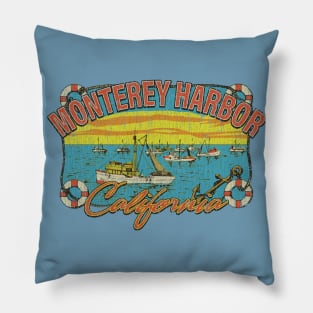 Monterey Harbor 1958 Pillow