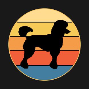 Cute Poodle Dog Breed Vintage Retro Sunset T-Shirt