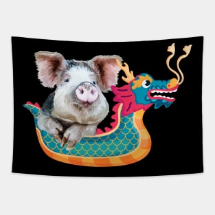 Pig drives a dragon Tapestry