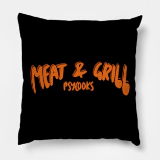 Meat and grill logo tshirt Pillow