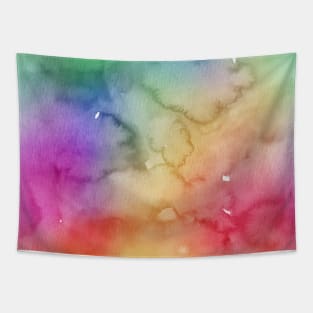 Bright Purple Green Blue Pink Pastel Rainbow Watercolor Ombre Shades Tapestry