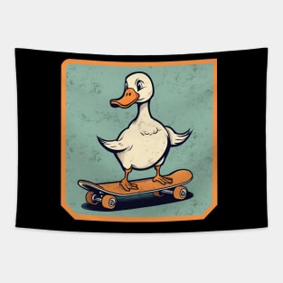 Goose on skateboard Goose Skater Tapestry